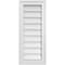 Ekena Millwork Vertical Surface Mount PVC Gable Vnt: Non-Functional, w/2"W x 1-1/2"H, Brickmould Frame, 12"W x 28"H GVPVE12X2802SN - alternate 1